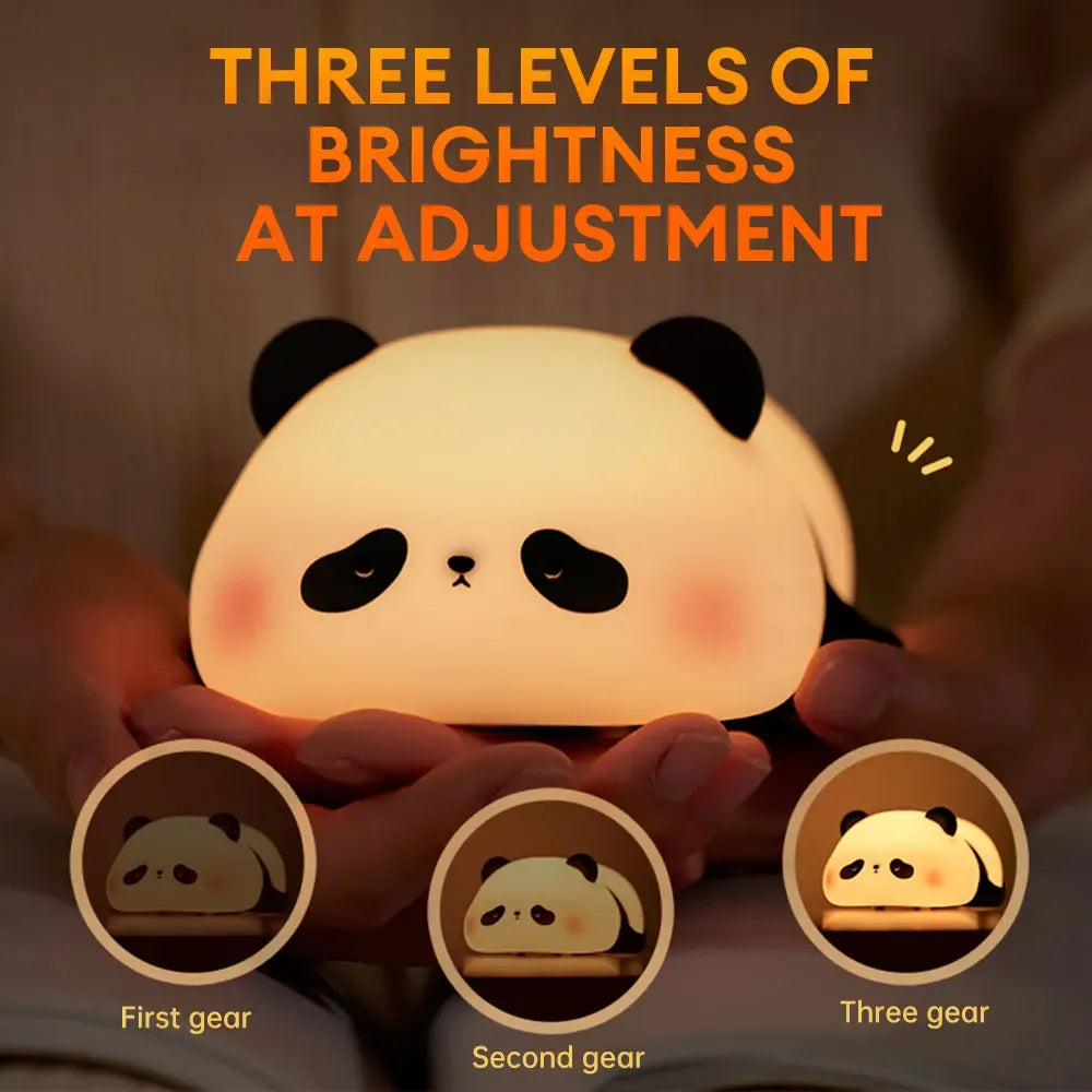 Cute Panda Silicone Night Light – Portable & Child-Safe Bedside Lamp